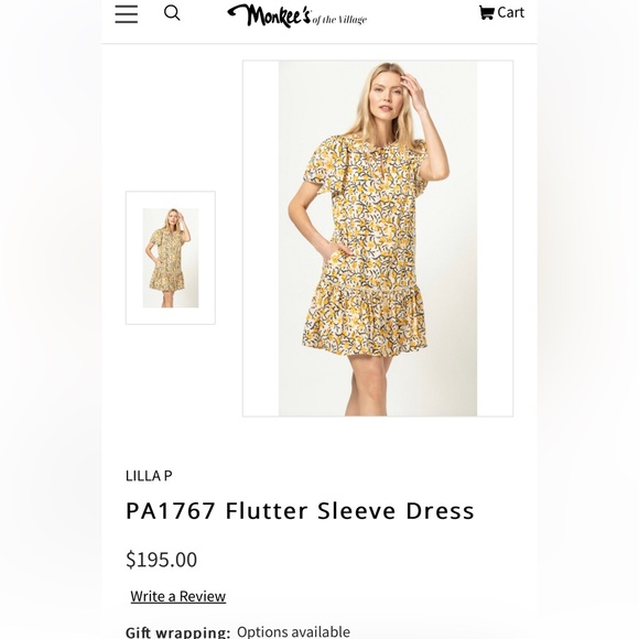 Lilla P Flutter Sleeve Dress - Picture 2 of 5